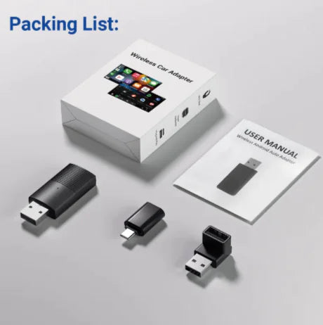Original Car Wired to Wireless CarPlay & Android Auto Adapter